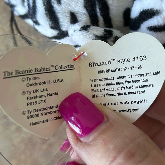 TY Original Beanie Baby “Blizzard” NWT Birthdate: 12/12/96 - Picture 7 of 8